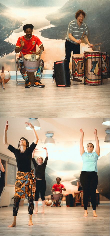 Montage photo du cours de danse africaine