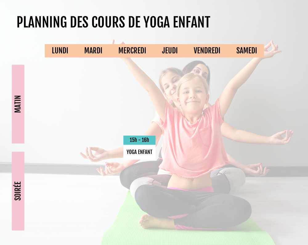 Planning des cours de yoga enfant