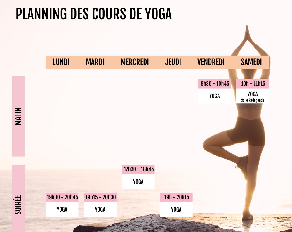 Planning des cours de yoga